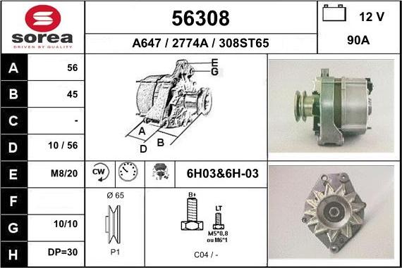 EAI 56308 - Alternatore autozon.pro