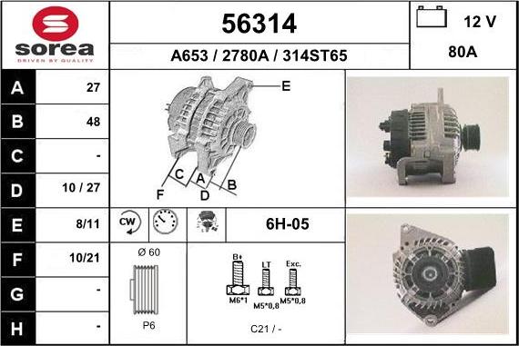 EAI 56314 - Alternatore autozon.pro