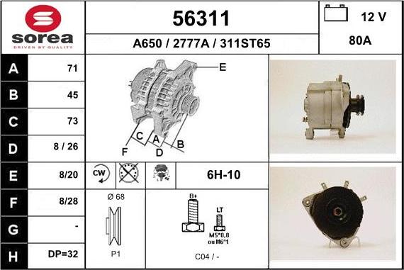 EAI 56311 - Alternatore autozon.pro