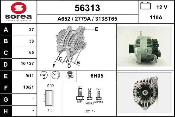 EAI 56313 - Alternatore autozon.pro