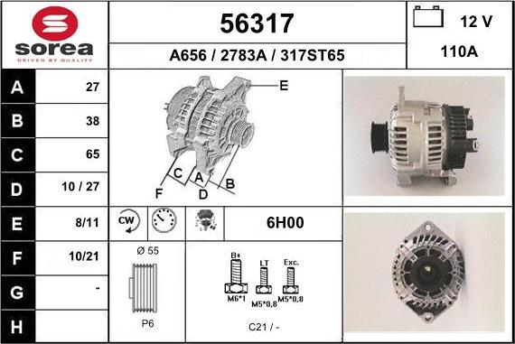 EAI 56317 - Alternatore autozon.pro