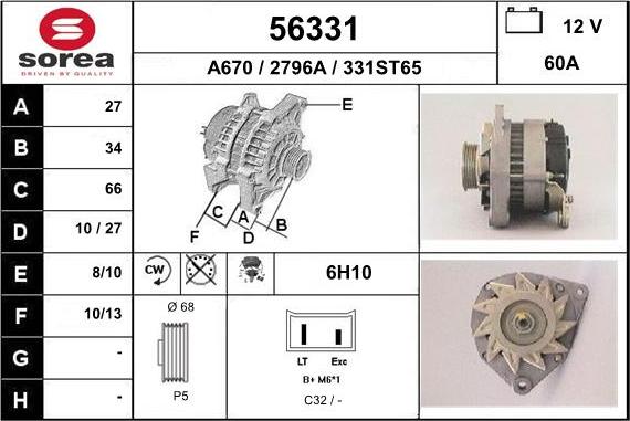 EAI 56331 - Alternatore autozon.pro