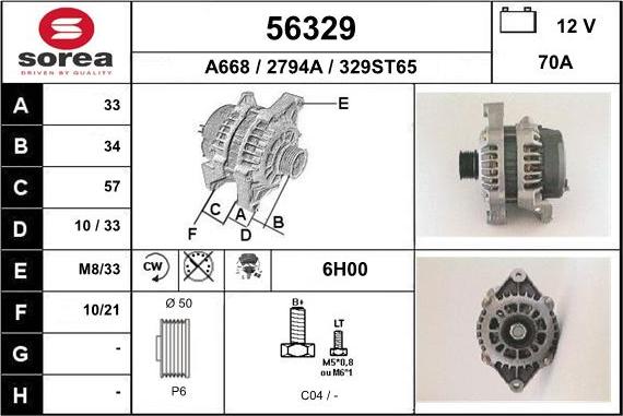 EAI 56329 - Alternatore autozon.pro