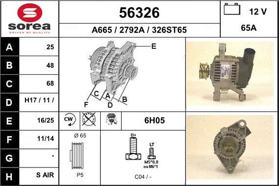 EAI 56326 - Alternatore autozon.pro