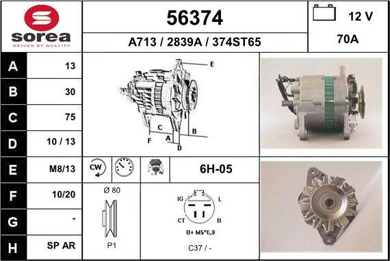 EAI 56374 - Alternatore autozon.pro