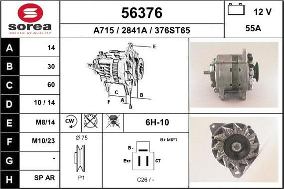 EAI 56376 - Alternatore autozon.pro