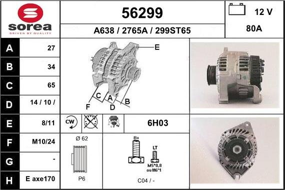 EAI 56299 - Alternatore autozon.pro