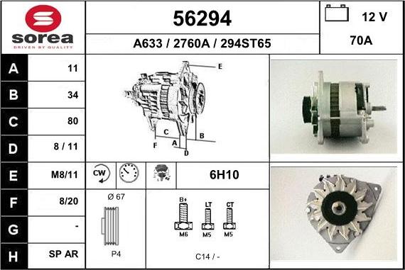 EAI 56294 - Alternatore autozon.pro