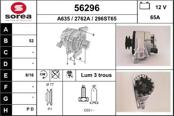 EAI 56296 - Alternatore autozon.pro