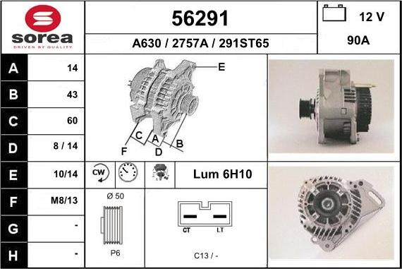 EAI 56291 - Alternatore autozon.pro