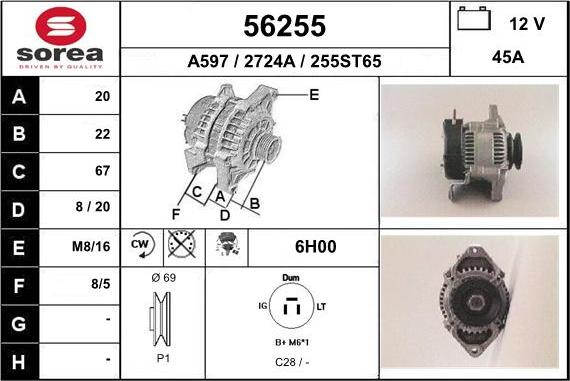 EAI 56255 - Alternatore autozon.pro