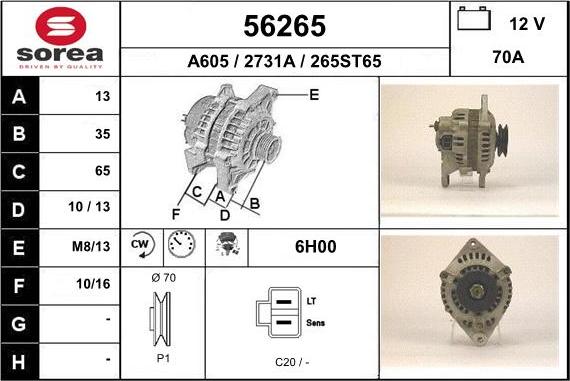 EAI 56265 - Alternatore autozon.pro