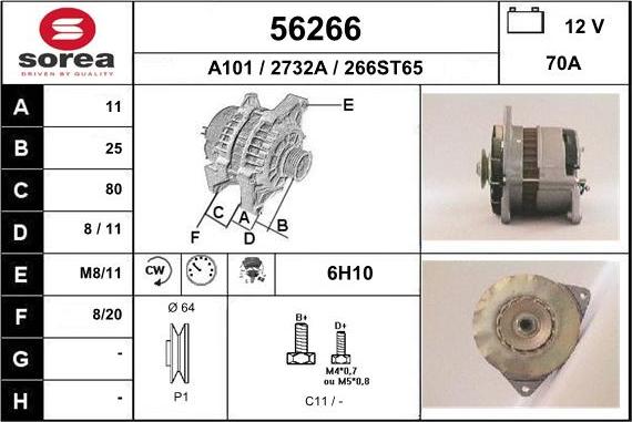 EAI 56266 - Alternatore autozon.pro