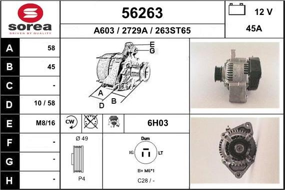 EAI 56263 - Alternatore autozon.pro