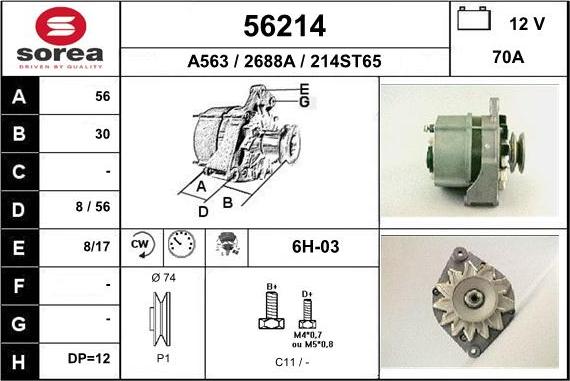 EAI 56214 - Alternatore autozon.pro