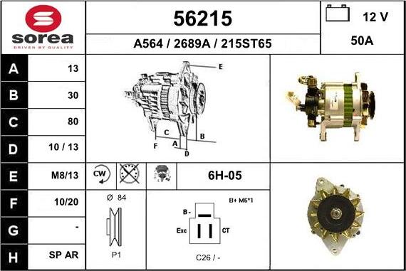 EAI 56215 - Alternatore autozon.pro