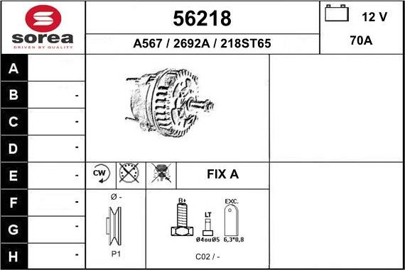 EAI 56218 - Alternatore autozon.pro