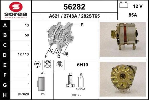 EAI 56282 - Alternatore autozon.pro