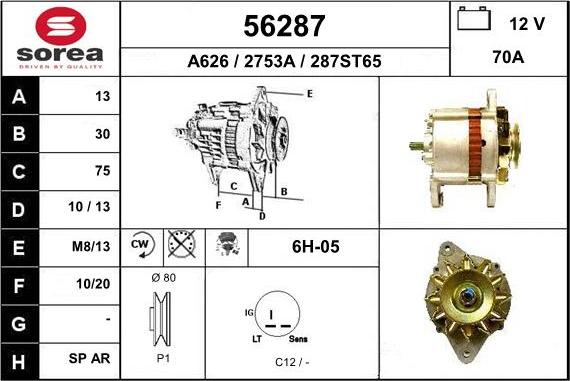 EAI 56287 - Alternatore autozon.pro