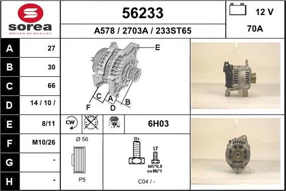 EAI 56233 - Alternatore autozon.pro