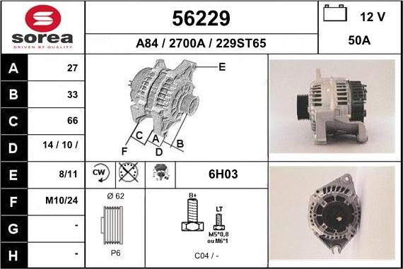 EAI 56229 - Alternatore autozon.pro