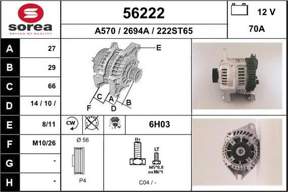 EAI 56222 - Alternatore autozon.pro