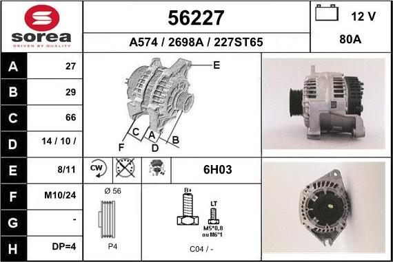 EAI 56227 - Alternatore autozon.pro