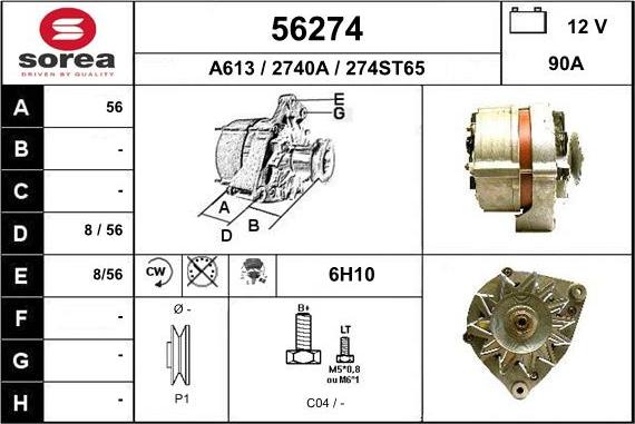 EAI 56274 - Alternatore autozon.pro