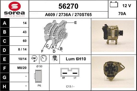 EAI 56270 - Alternatore autozon.pro