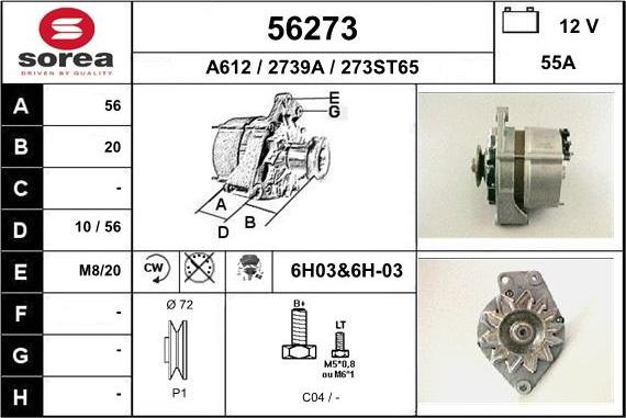 EAI 56273 - Alternatore autozon.pro