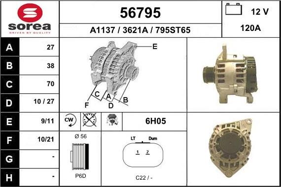 EAI 56795 - Alternatore autozon.pro