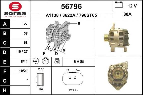 EAI 56796 - Alternatore autozon.pro