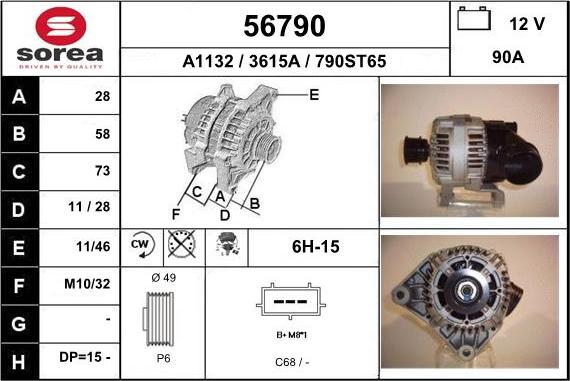 EAI 56790 - Alternatore autozon.pro