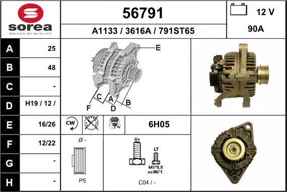 EAI 56791 - Alternatore autozon.pro