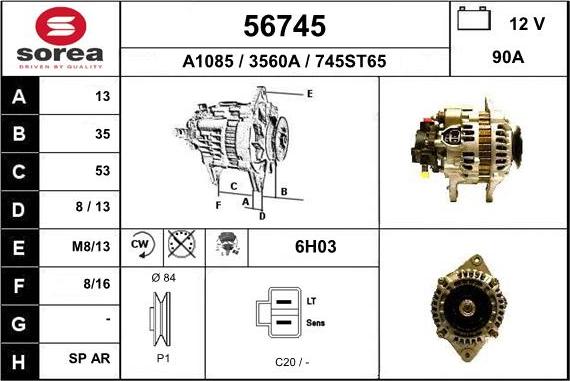 EAI 56745 - Alternatore autozon.pro