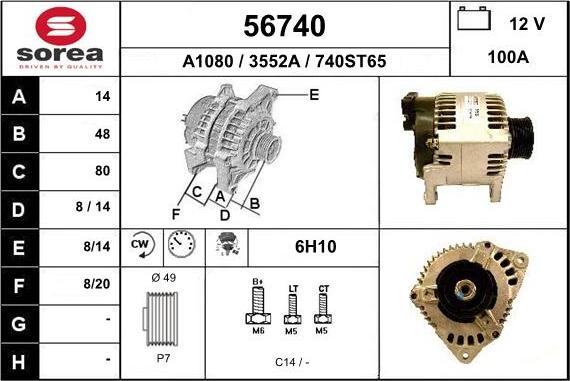 EAI 56740 - Alternatore autozon.pro