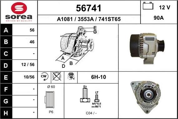 EAI 56741 - Alternatore autozon.pro