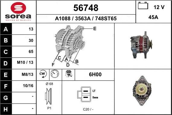 EAI 56748 - Alternatore autozon.pro