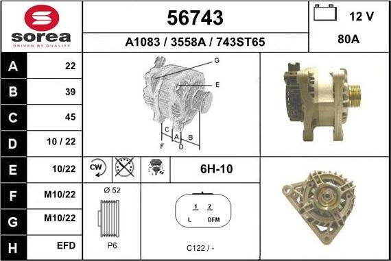 EAI 56743 - Alternatore autozon.pro