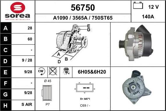 EAI 56750 - Alternatore autozon.pro