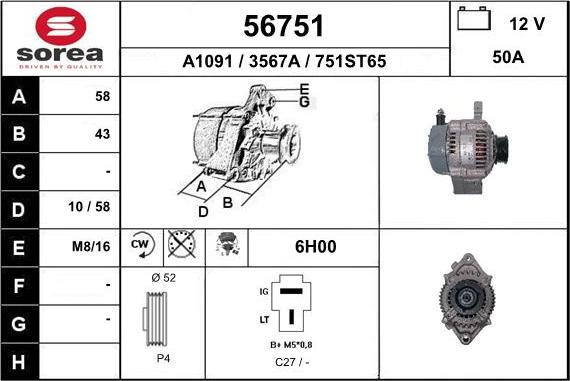 EAI 56751 - Alternatore autozon.pro