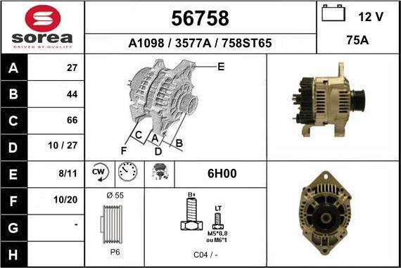 EAI 56758 - Alternatore autozon.pro