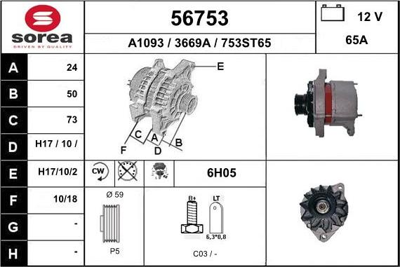 EAI 56753 - Alternatore autozon.pro