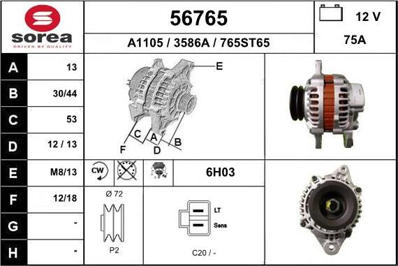 EAI 56765 - Alternatore autozon.pro