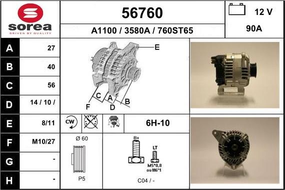 EAI 56760 - Alternatore autozon.pro