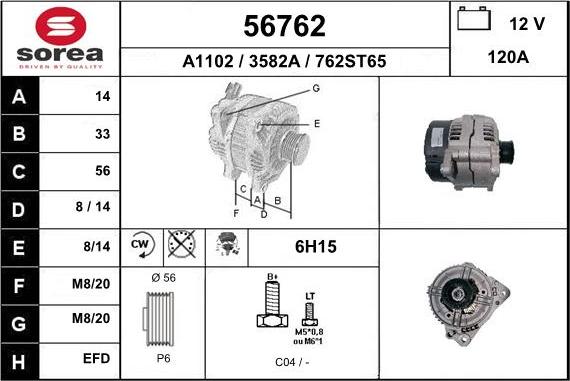 EAI 56762 - Alternatore autozon.pro