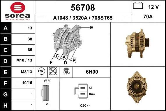 EAI 56708 - Alternatore autozon.pro