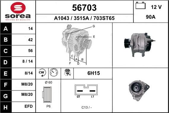 EAI 56703 - Alternatore autozon.pro