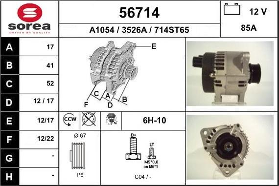 EAI 56714 - Alternatore autozon.pro