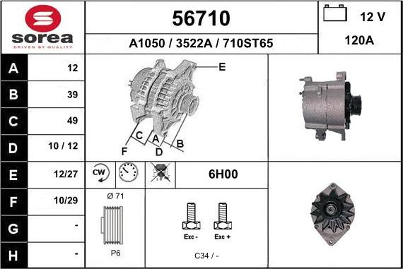 EAI 56710 - Alternatore autozon.pro